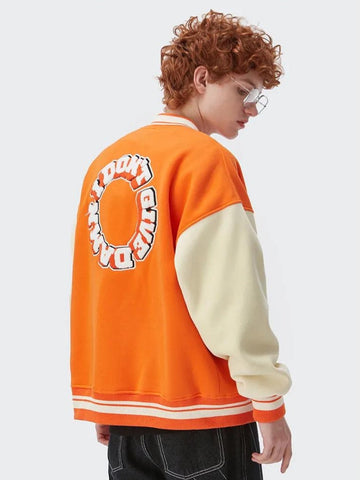 I Don't Give Damn Baseball Varsity Jacket - Litlookz Studio