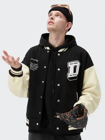 I Don't Give Damn Baseball Varsity Jacket - Litlookz Studio