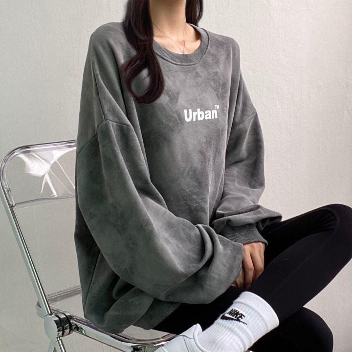 Indie Urban Print Longline Sweatshirt