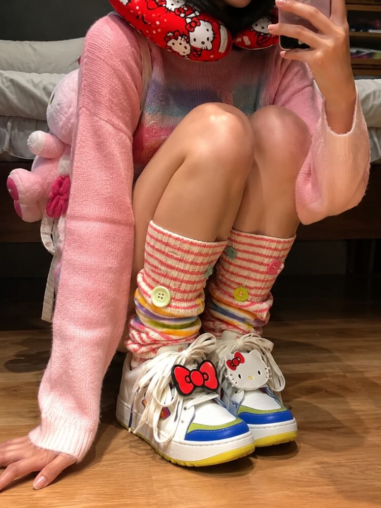 Kawaii Button Leg Warmers