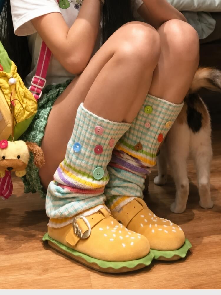 Kawaii Button Leg Warmers