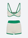 Knitted Crop Top & Shorts Two Piece Set