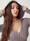 Knitted Hoodie & Shorts Two Piece Set