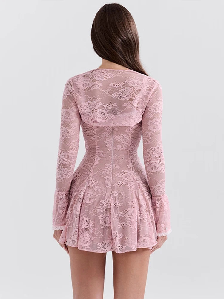 lace micro mini and bolero dress set Lace Micro Mini and bolero dress set - Chocolate