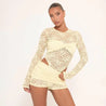 Lace Top & Bodysuit Two Piece Set