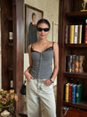 Lace Trim Bustier Top