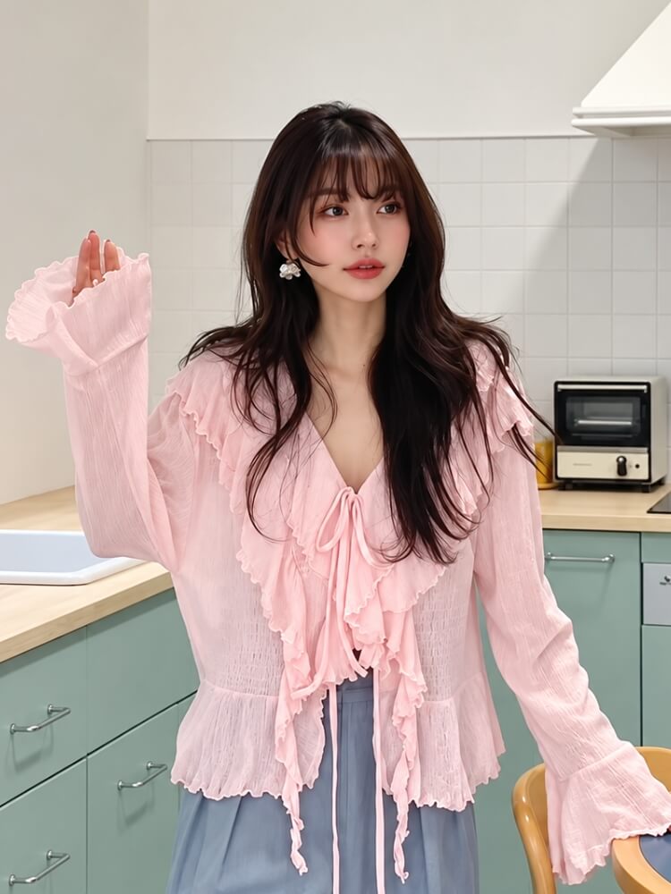 Layered Ruffle Blouse