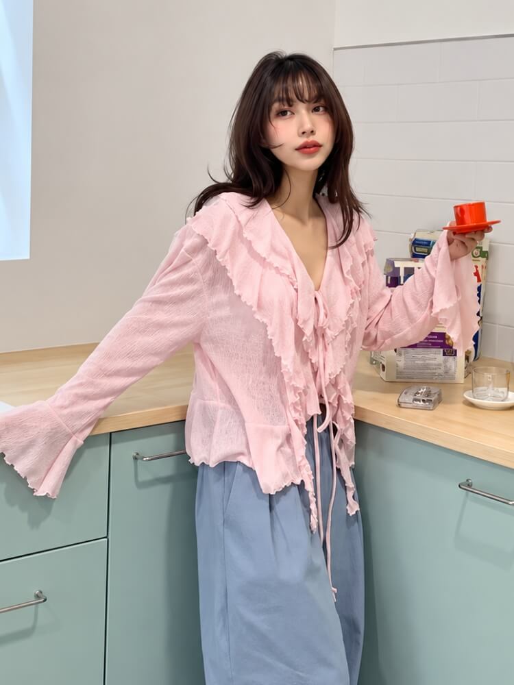 Layered Ruffle Blouse
