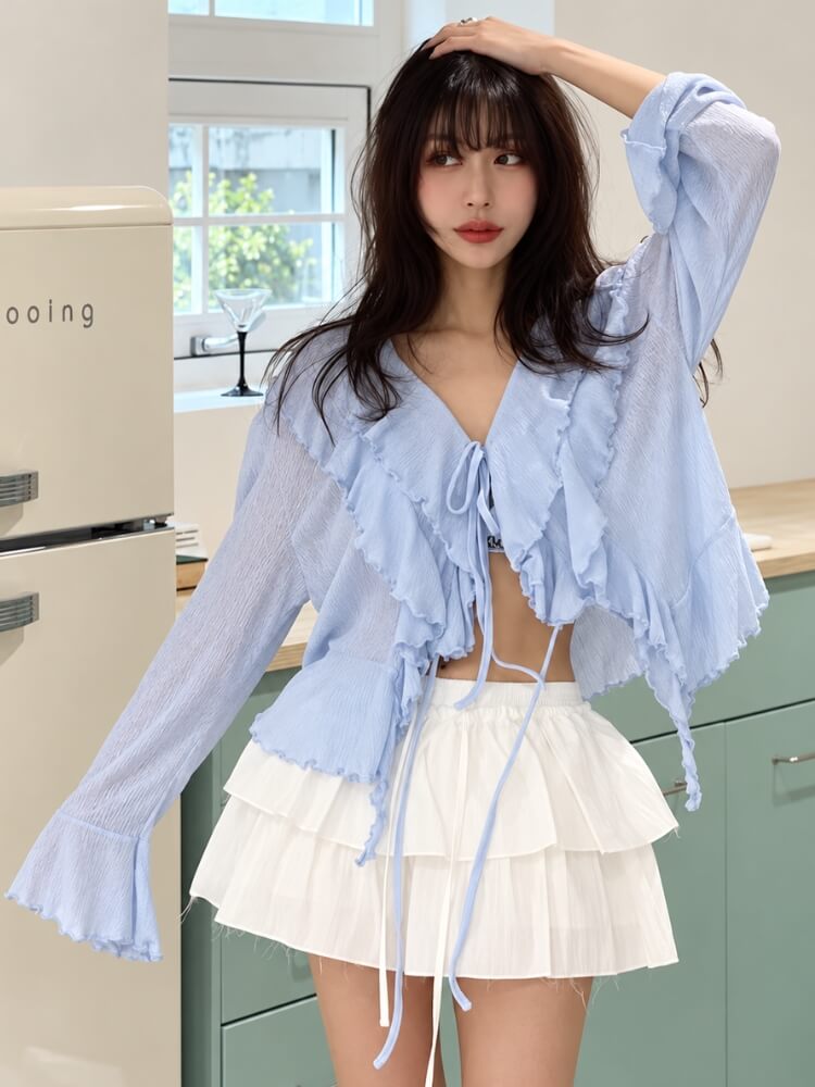 Layered Ruffle Blouse