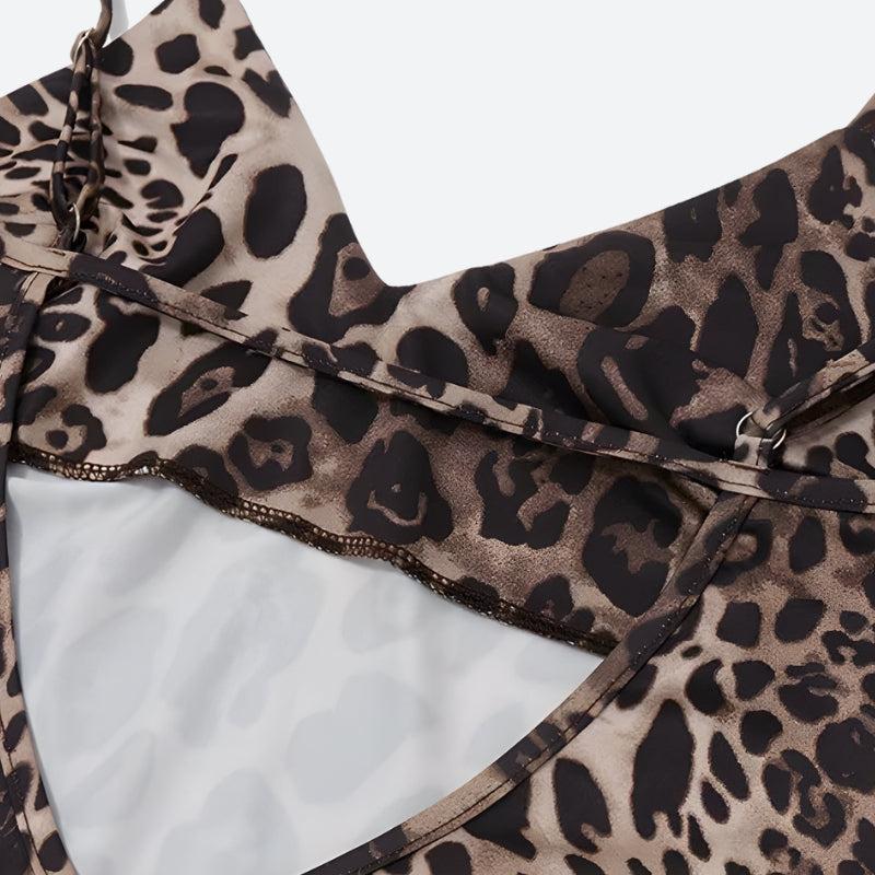 Leopard Backless Mini Dress - Litlookz Studio Leopard Backless Mini Dress - Litlookz Studio