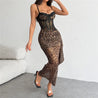 Leopard Corset Maxi Dress