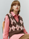 Light Academia Argyle Sweater Vest