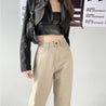 Light Academia High Waist Denim Pants