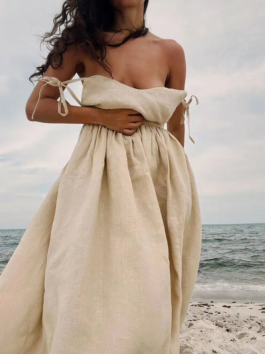 Linen Midi Dress - Litlookz Studio Linen Midi Dress - Litlookz Studio