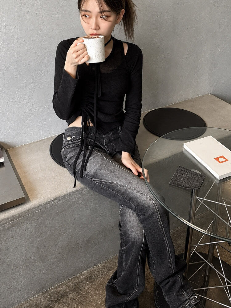 Low Rise Crossline Jeans