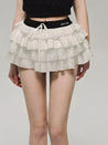 Low Rise Layered Mini Skirt