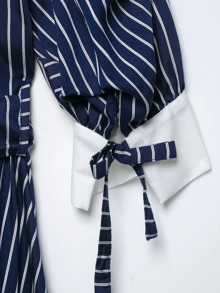 Marseille Stripe Midi Dress