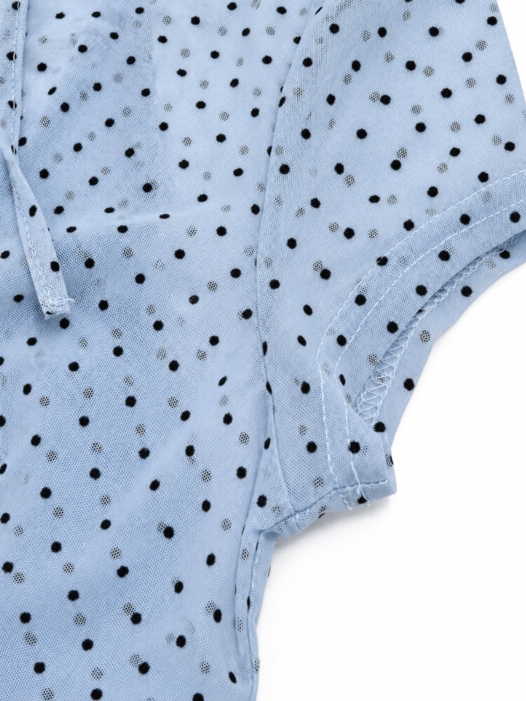 Mesh Polka Dot Midi Skirt & Top