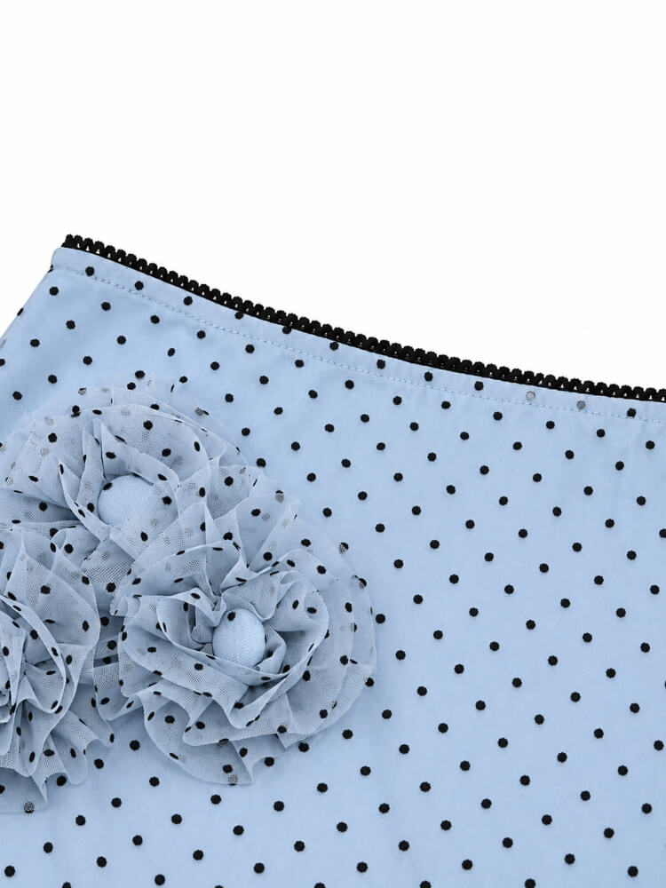 Mesh Polka Dot Midi Skirt & Top