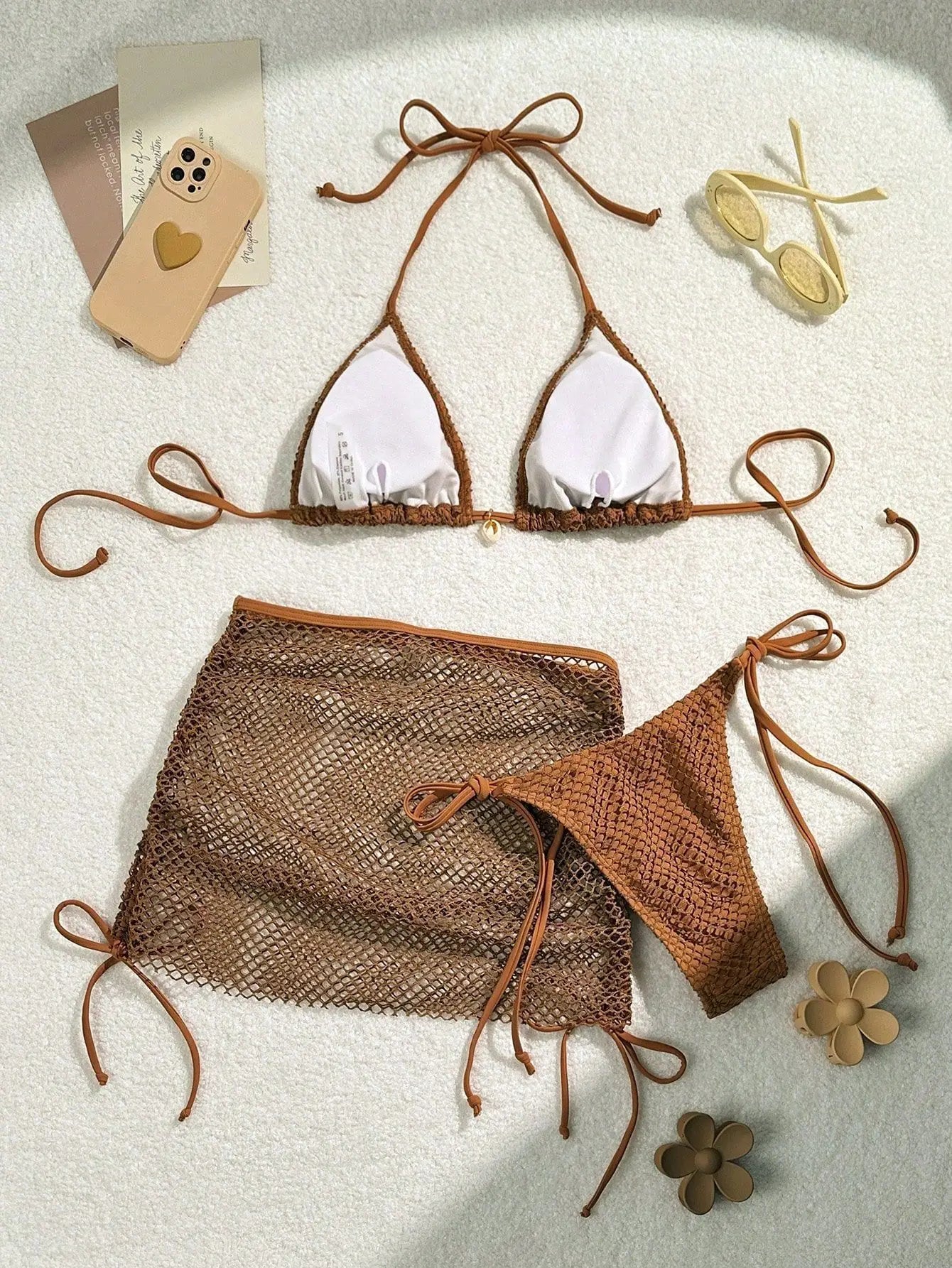 Mesh Skirt Bikini Set
