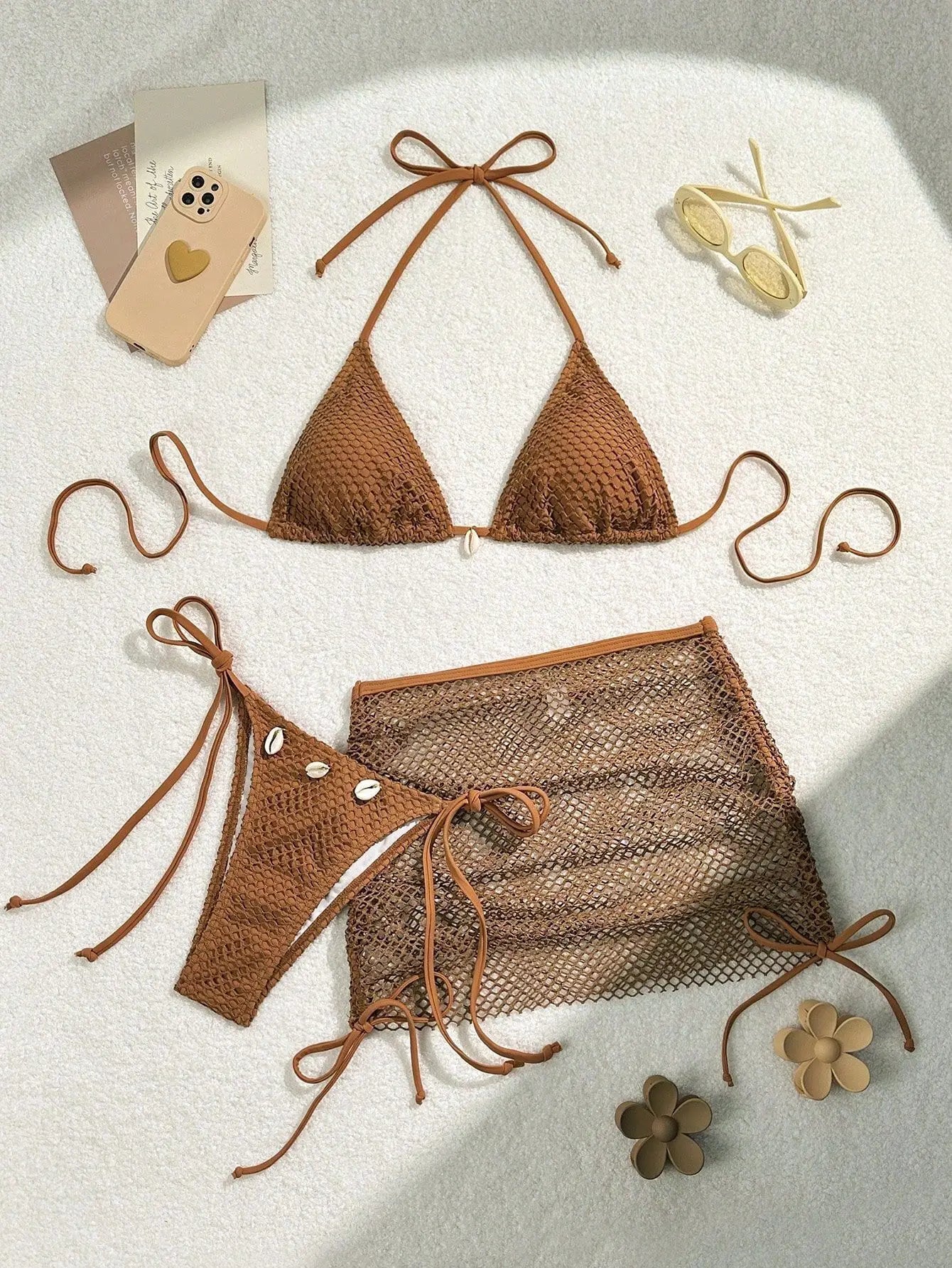 Mesh Skirt Bikini Set