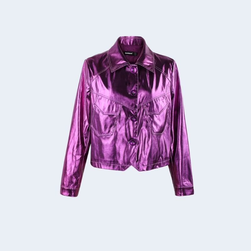 Purple pleather hotsell jacket