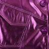 Metallic Fuchsia Faux Leather Jacket