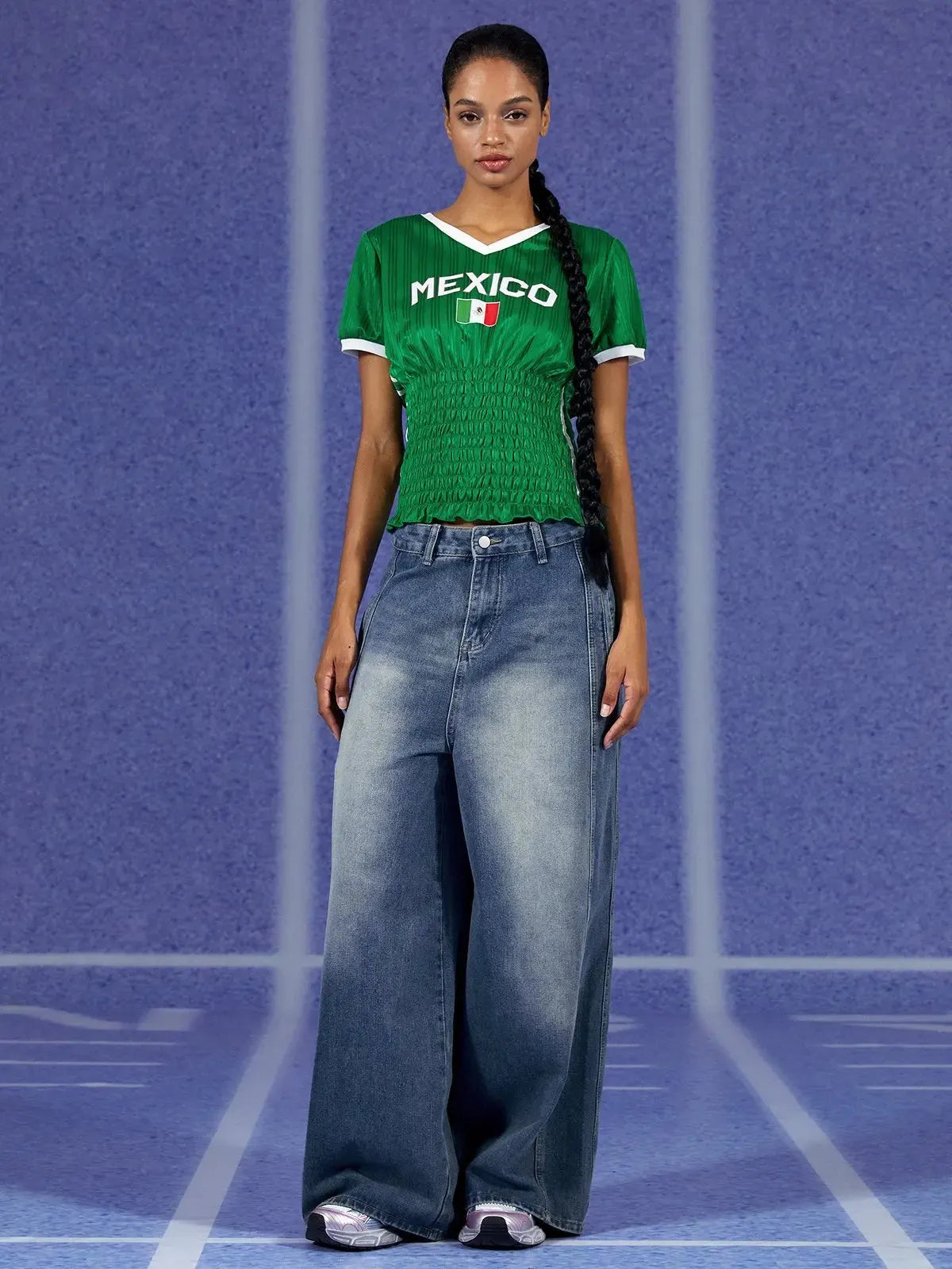 Mexico Ruched Jersey Top - Litlookz Studio