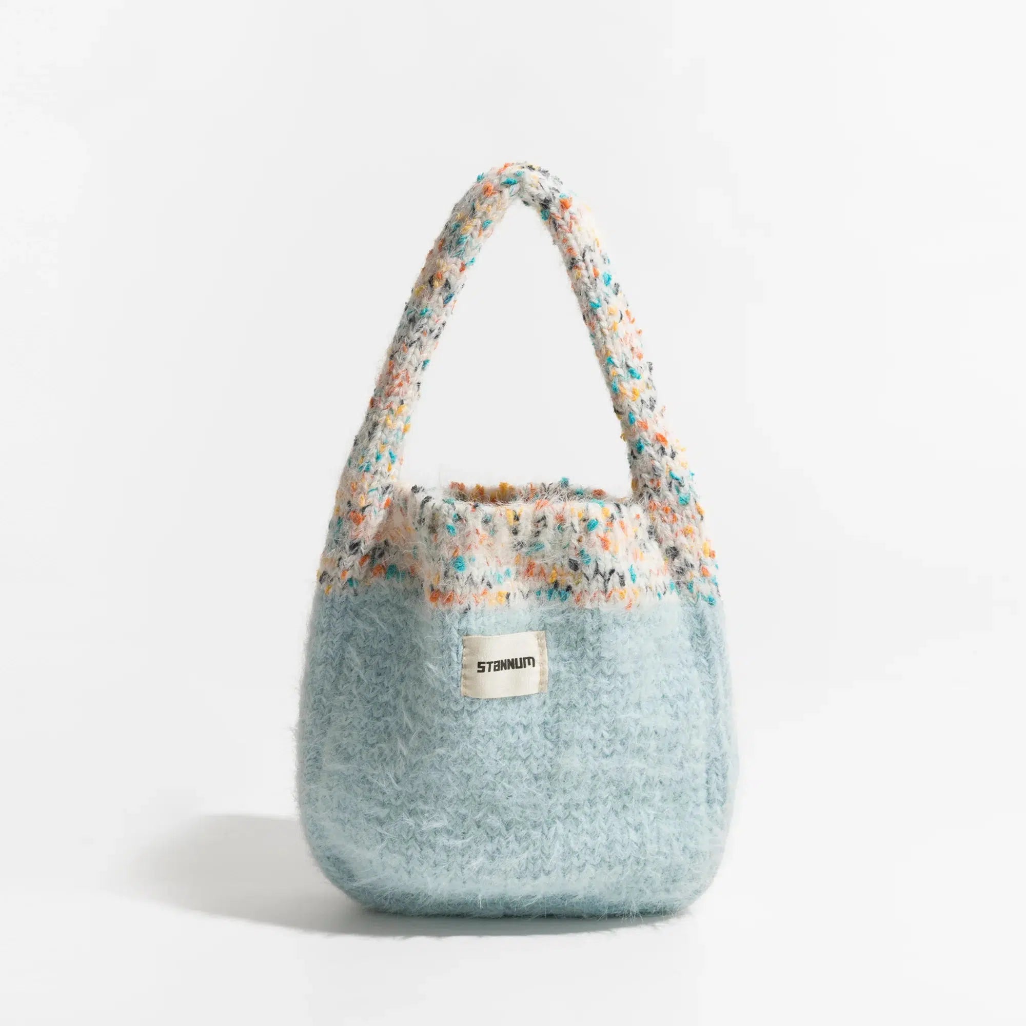 Multicolor Knitted Bucket Bag