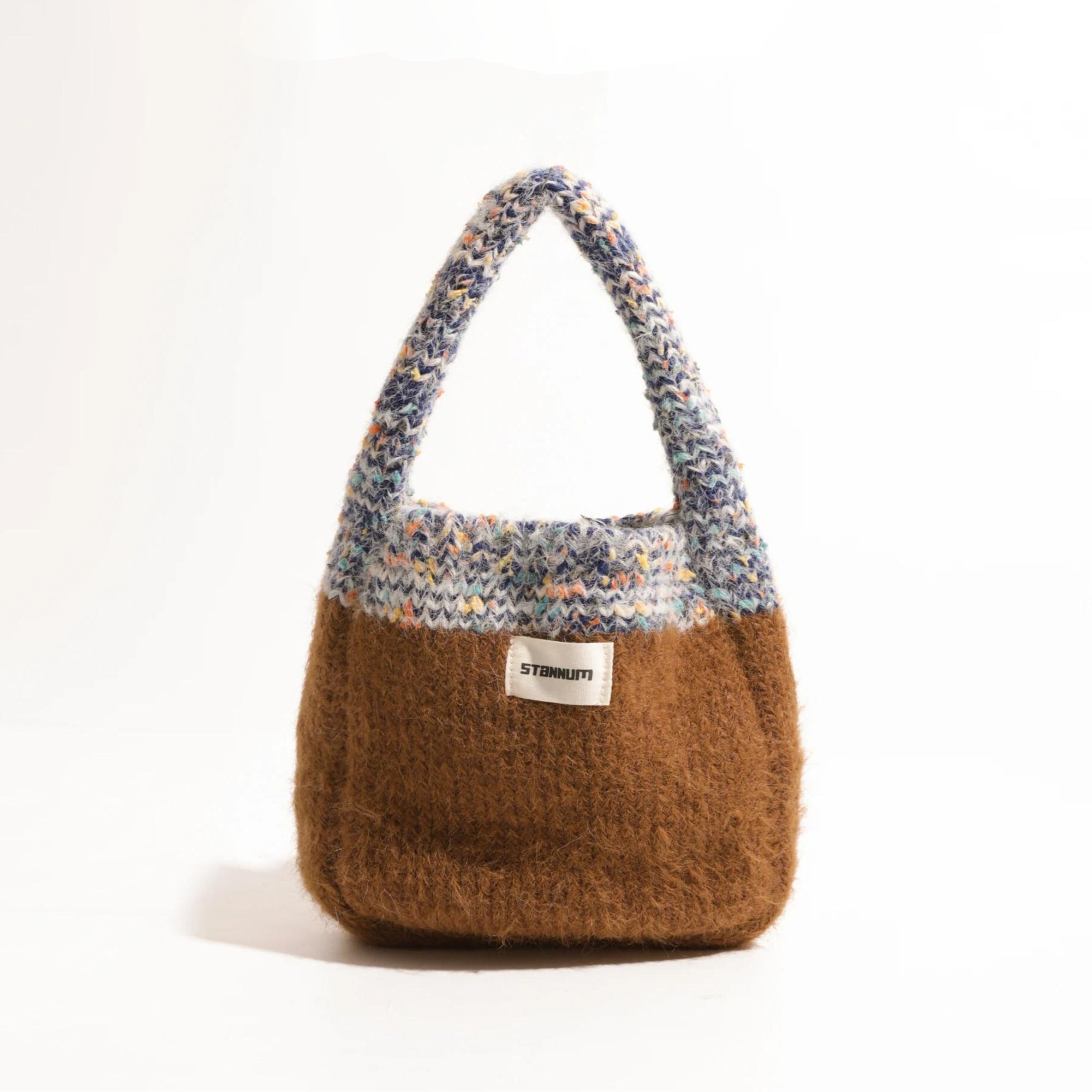 Multicolor Knitted Bucket Bag