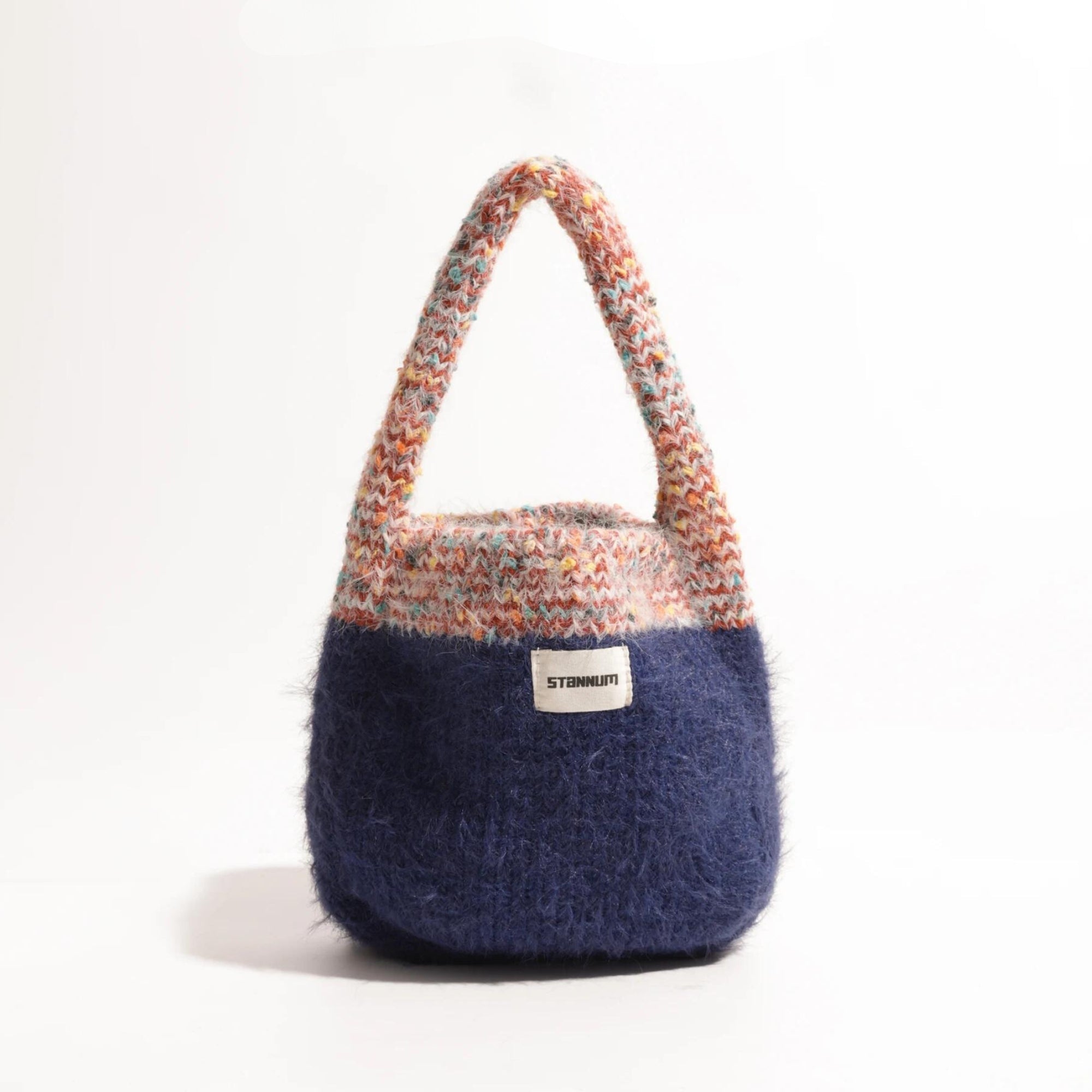 Multicolor Knitted Bucket Bag