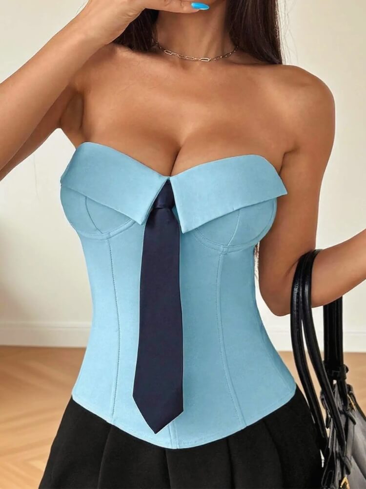 Necktie Corset Top