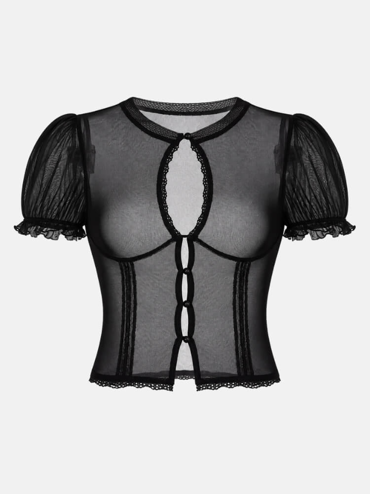 Noir Sheer Blouse
