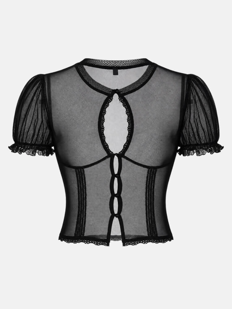 Noir Sheer Blouse