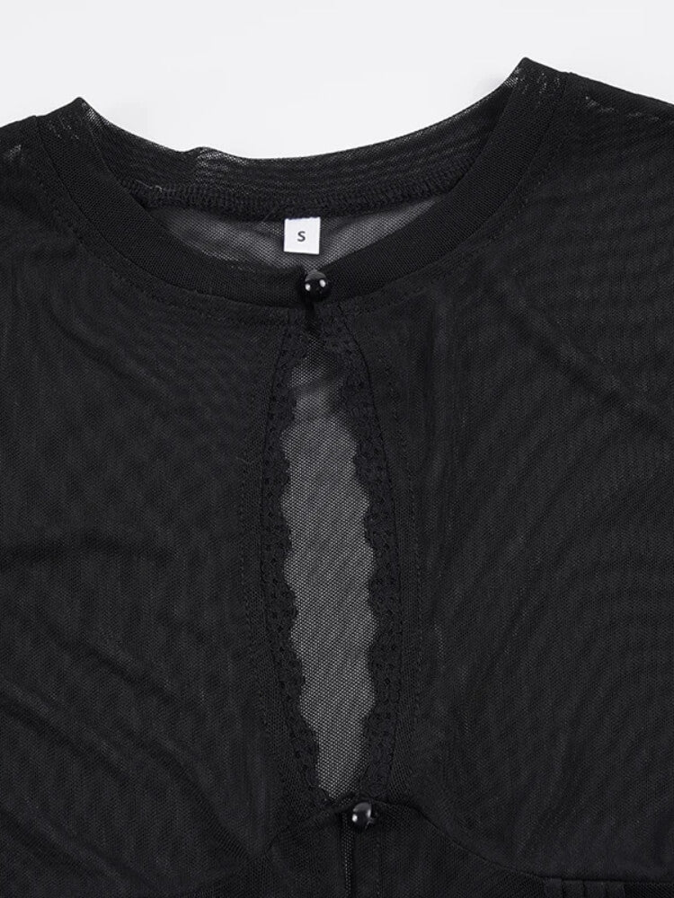 Noir Sheer Blouse