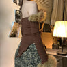 Off Shoulder Faux Fur Top