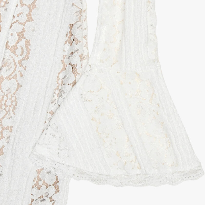 Off-Shoulder Lace Maxi Dress