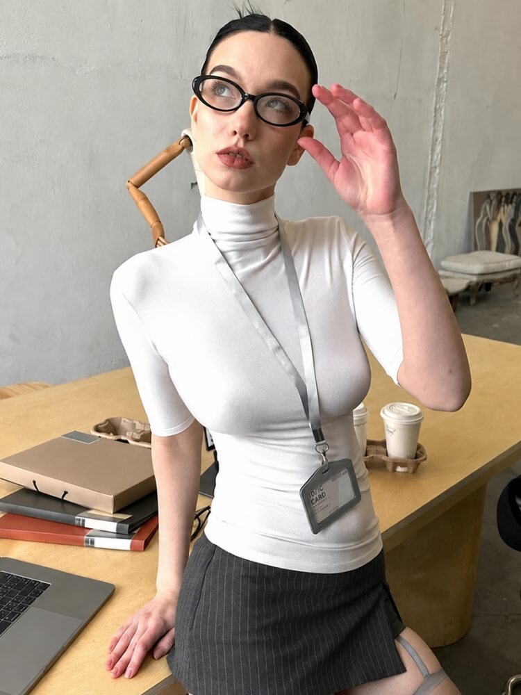 Office Siren Turtleneck Top