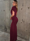 One Shoulder Draped Mini Dress