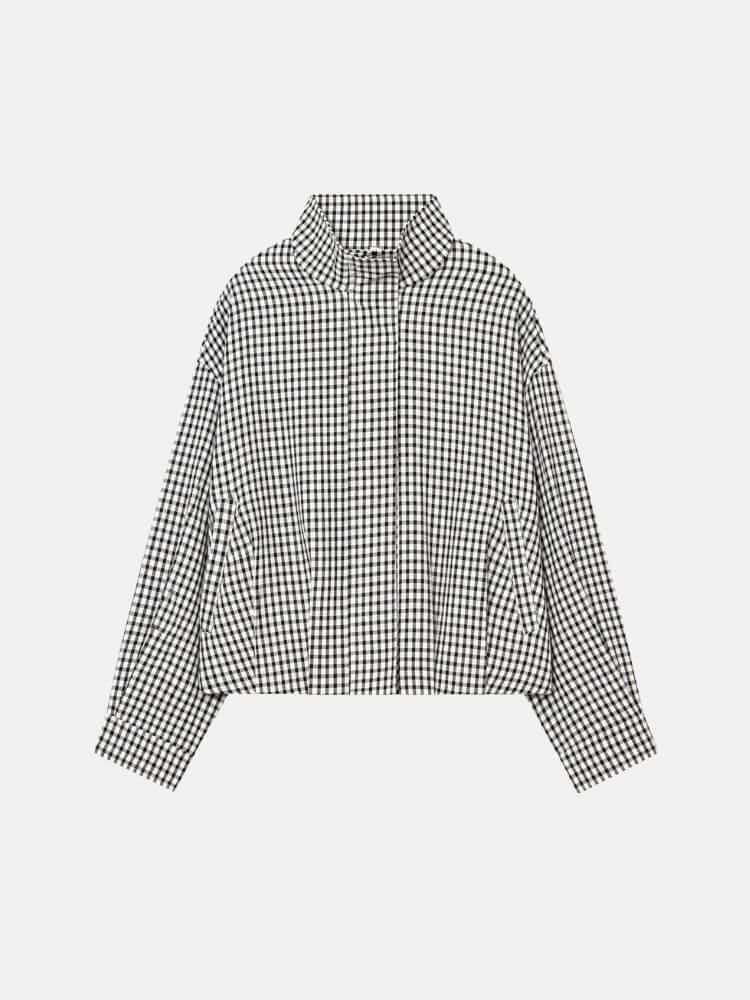 Oversized Gingham Jacket