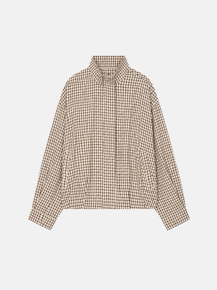 Oversized Gingham Jacket