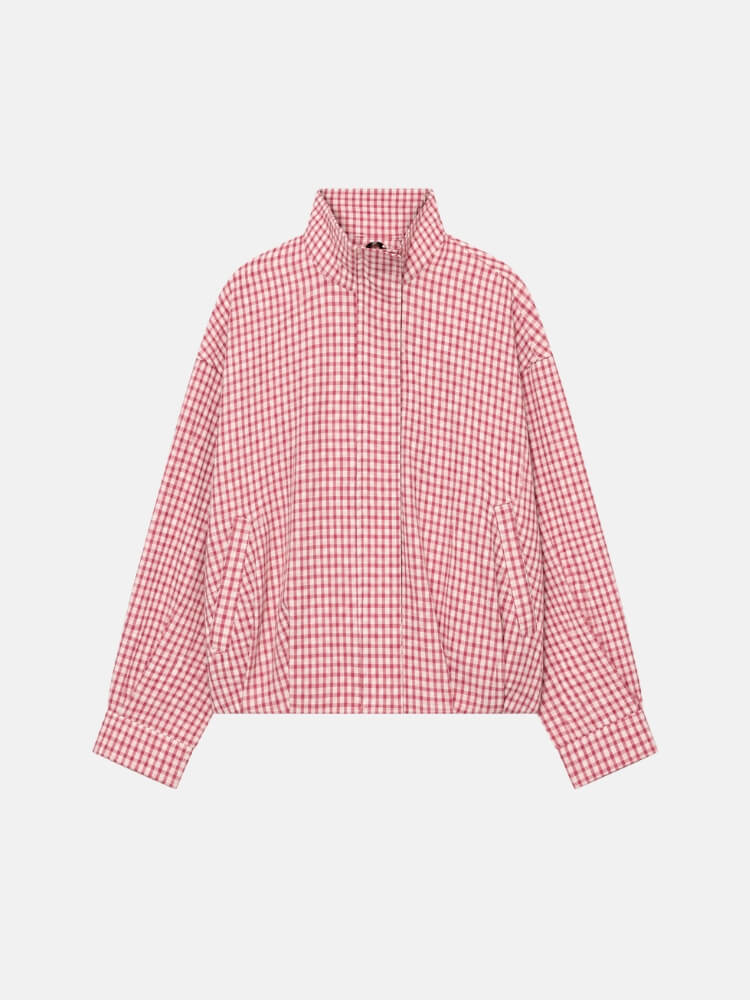 Oversized Gingham Jacket