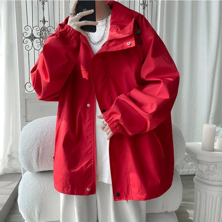 Oversized Windbreaker Hooded Jacket