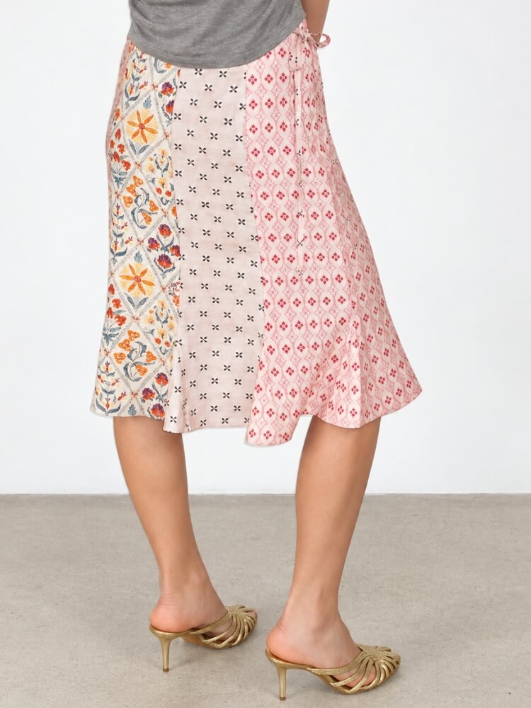 Patchwork Garden Midi Skirt
