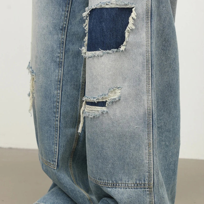 Shop Patchwork Wide Jeans - Litlookz Studio