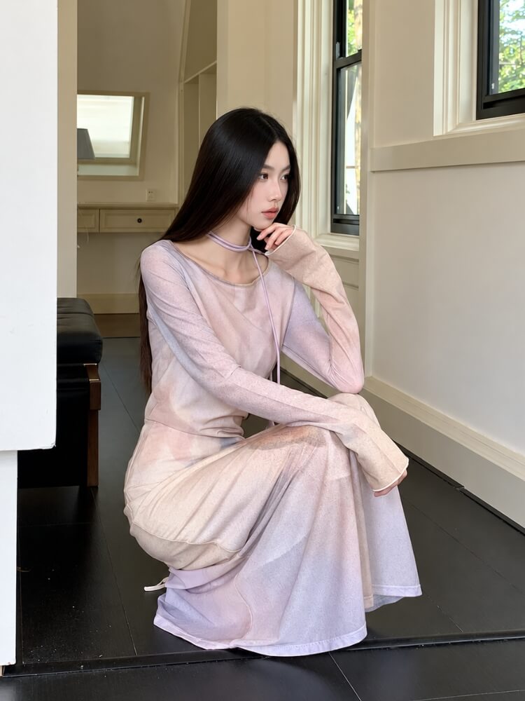 Petal Haze Maxi Dress