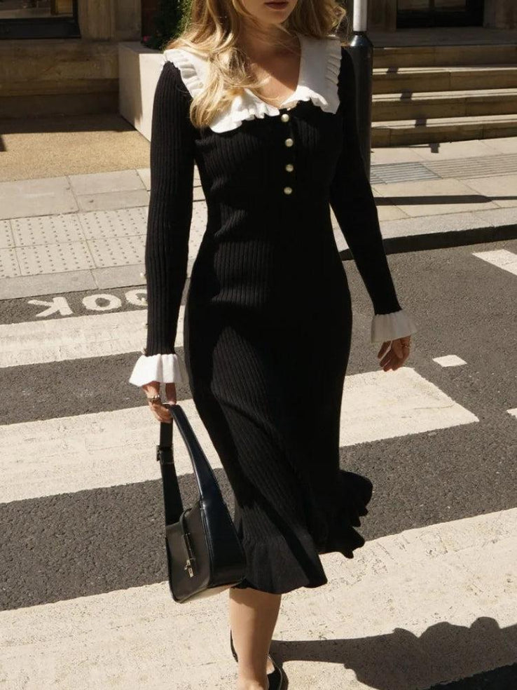 Captivate Plum Peter Pan Collar Dress main image 1