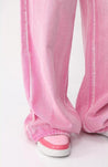 Pink Denim Jacket & Pants Two Piece Set