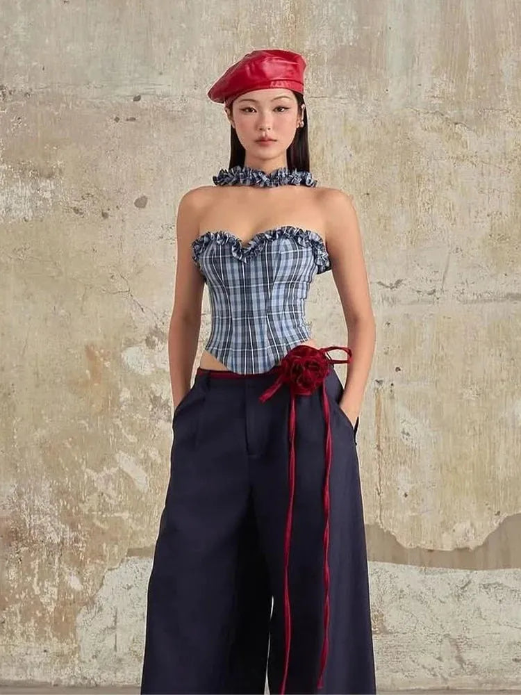 Plaid Corset Top - Litlookz Studio Plaid Corset Top - Litlookz Studio