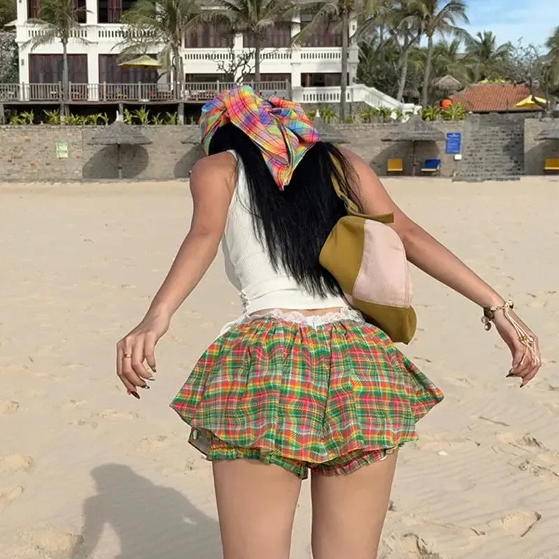 Plaid Mini Skort